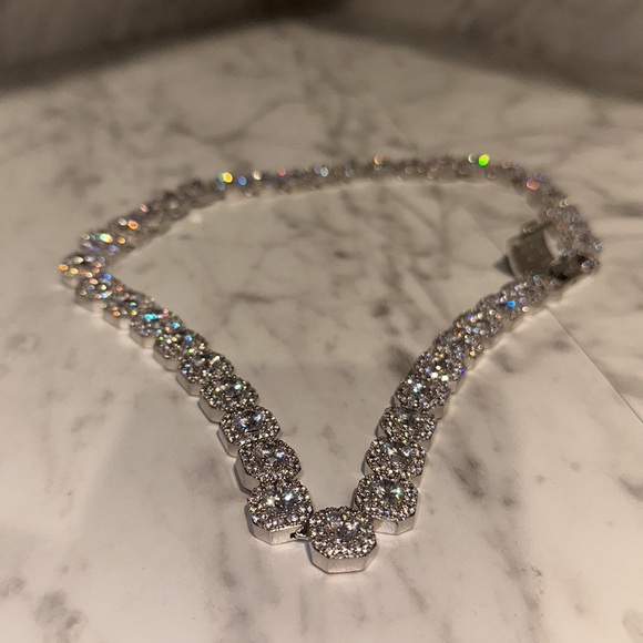 20” 14k gold GLD Silver Diamond Necklace